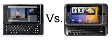 Motorola Milestone 2 vs HTC Desire Z (za uporedni prikaz kliknuti na sliku)