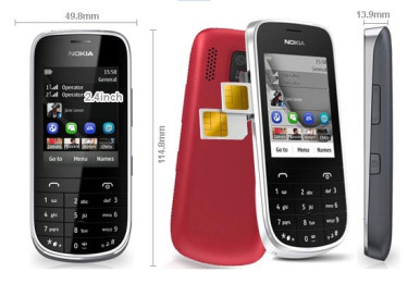 Nokia Asha 202 je lagan telefon malih dimenzija