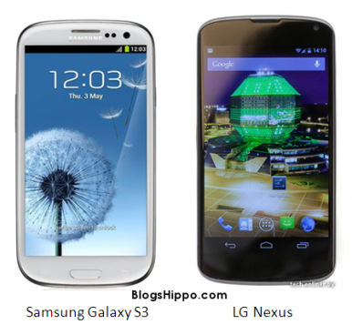 Samsung Galaxy S3 VS LG Nexus 4 E960