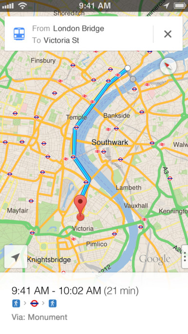 gogle maps for ios