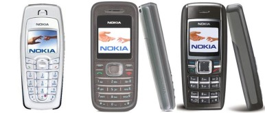 nokia 6010, 1208, 1600