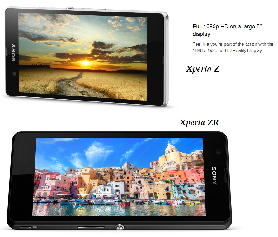 Xperia Z vs Xperia ZR 