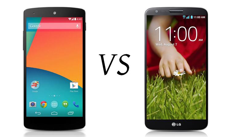 Nexus 5 vs LG G2
