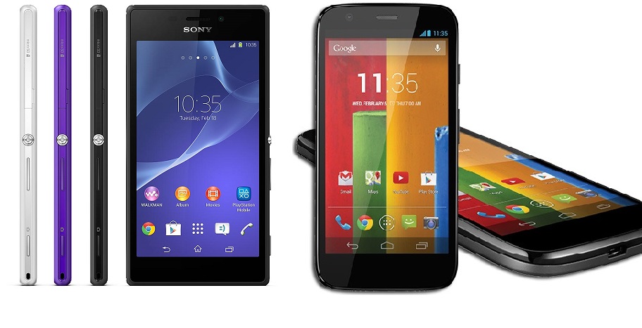 Sony Xperia M2 vs Motorola Moto G 2