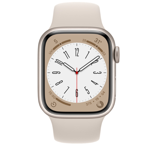 Apple Watch Series 8 Sport 45mm (GPS) Alluminium Case Starlight Zlatna
